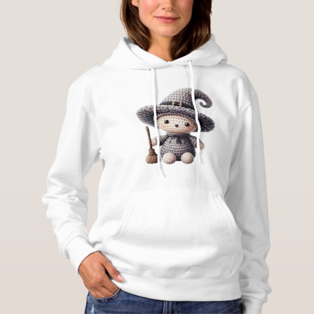 Häkeln Sie süße Hexe Hoodie (Vorderseite)