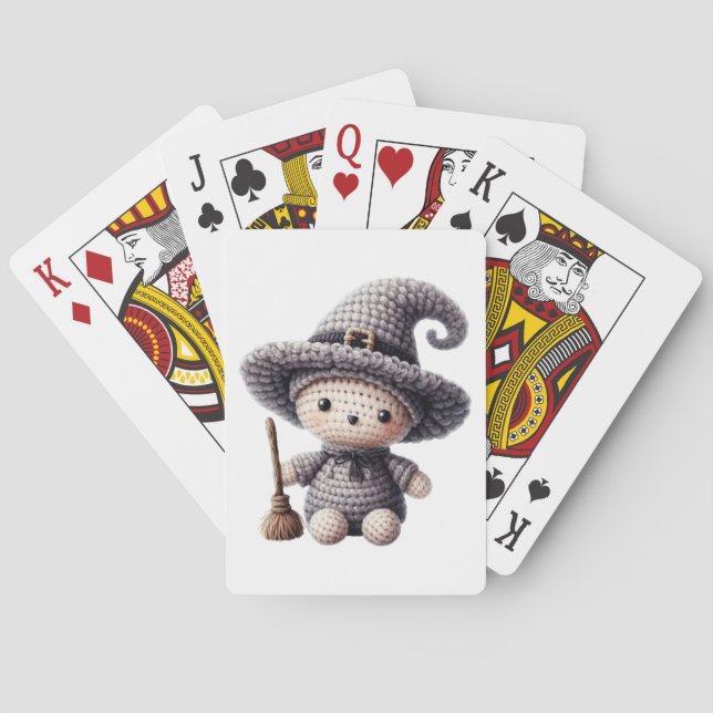 Häkeln Sie süße Hexe Spielkarten (Rückseite)