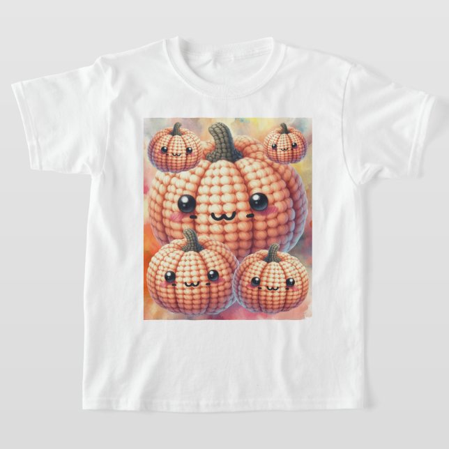 Häkeln Sie süßen Kürbis T-Shirt (Ablage )