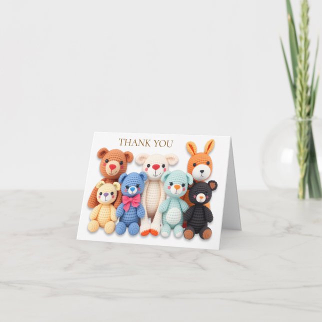 Häkeln von Kuscheltieren Danke (Vorderseite)
