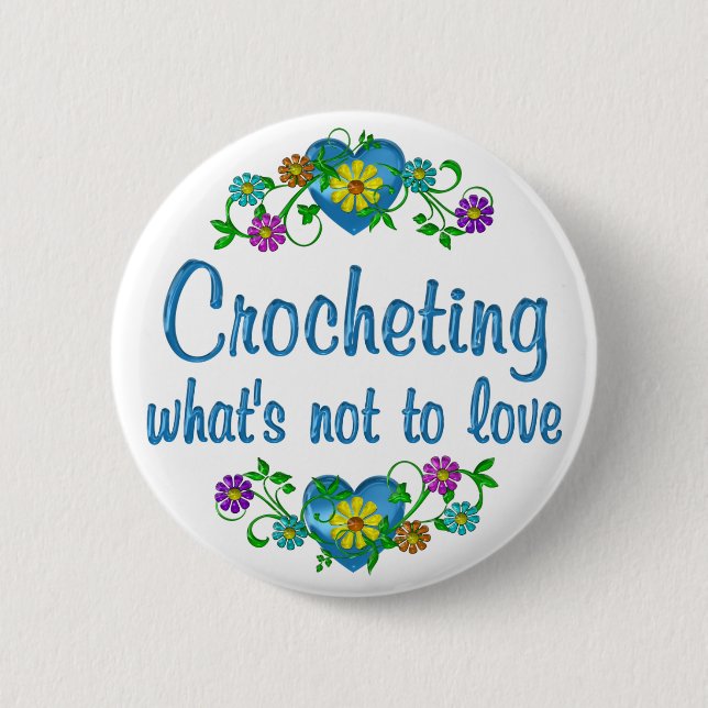 Häkeln zur Liebe Button (Vorderseite)