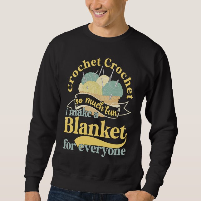 Häkelnd Häkelarbeiterin Näherin Nähgroßmutter Mama Sweatshirt (Vorderseite)