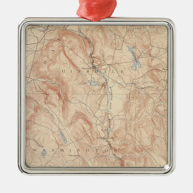 Haken, Massachusetts Silbernes Ornament (Vorne)