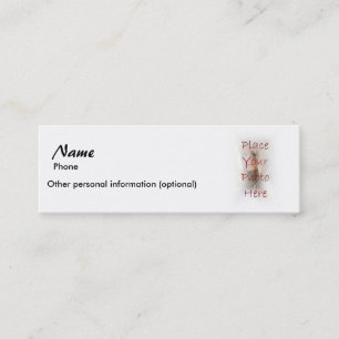 Haken oben - Telefonnummer-Durchlauf heraus Mini Visitenkarte