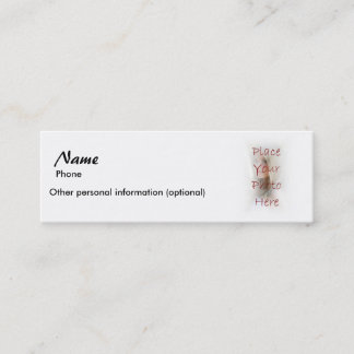 Haken oben - Telefonnummer-Durchlauf heraus Mini Visitenkarte