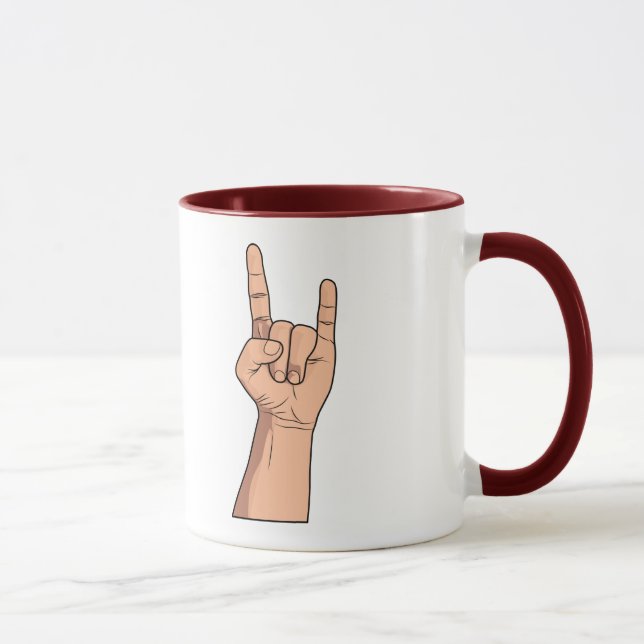 Haken Sie sie Handzeichen-Geste Tasse (Rechts)