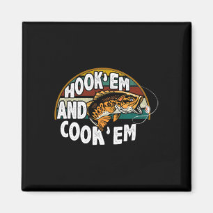 Haken Sie Sie Kochen Sie Sie Fischliebhaber Vintag Magnet