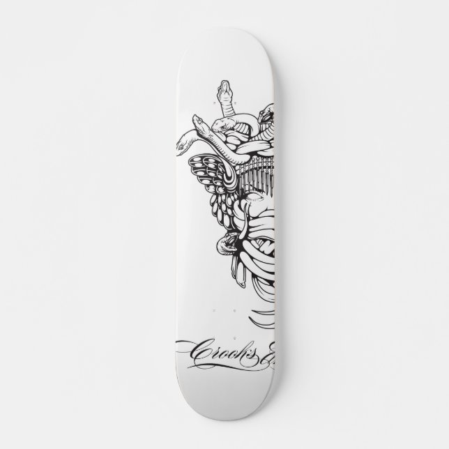 Haken u. Schloss-Medusa-Kern 1 Skateboard (Vorne)