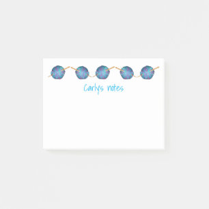 Haken und Ball aus Garn, mit Ihrem Namen Post-it Klebezettel