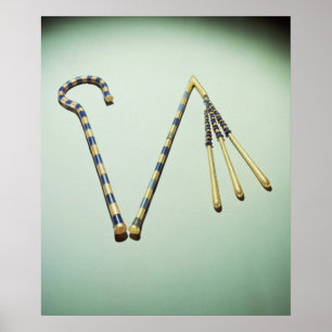 Haken und Dreschflegel, vom Grab von Tutankhamun Poster