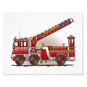 Haken- und Ladenfeuerwagen Fotodruck