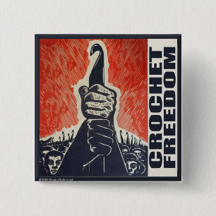 Häkle Freiheit - Knopf Button