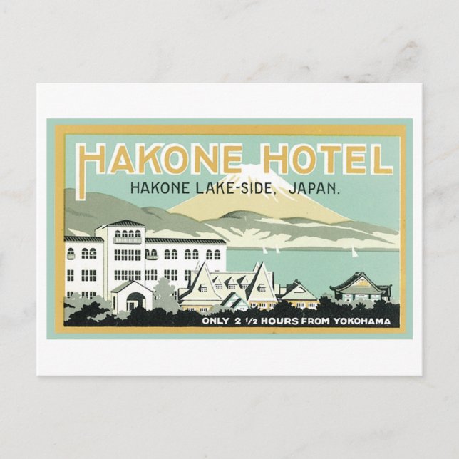 Hakone Hotel, Hakone Lake Side, Japan Postkarte (Vorderseite)