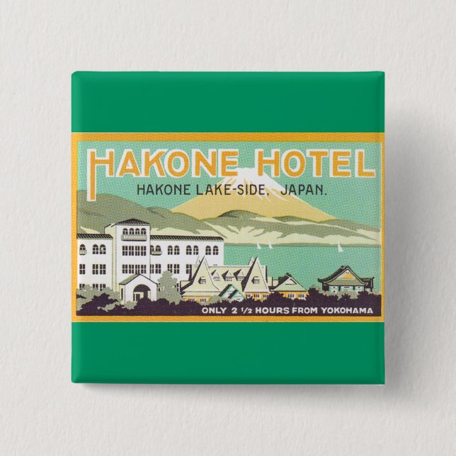 Hakone Hotel Japan Button (Vorderseite)