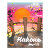 Hakone japan blüht Poster.
