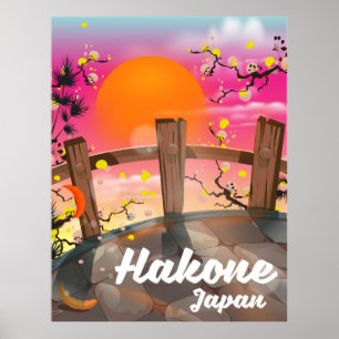 Hakone Japan Blütenposter. Poster