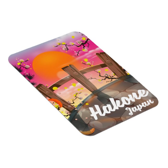 Hakone Japan Kirschblütenposter. Magnet (Rechte Seite)