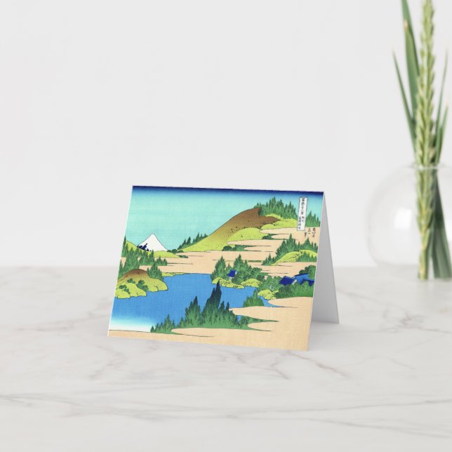 Hakone Lake, Hokusai Japanisch Bildende Kunst Karte (Vorderseite)