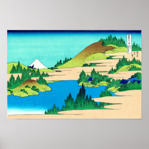 Hakone Lake, Hokusai Japanisch Bildende Kunst Poster