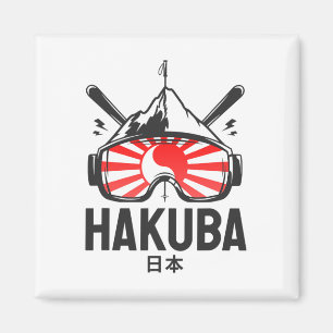 Haku Japan Ski Resort Retro Skifahren Magnet