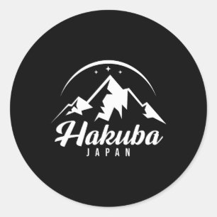 Hakuba Japan Ski Resort Skifahren Snowboarden Runder Aufkleber