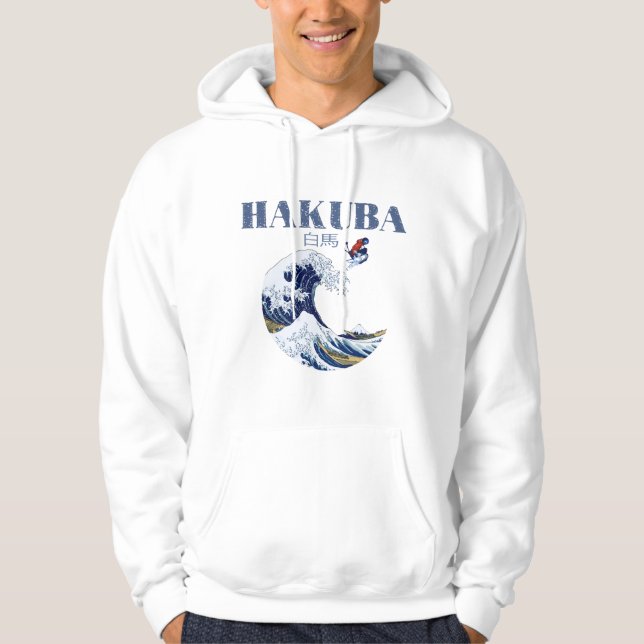 HAKUBA Ski, Vintage japanische Kunst Hoodie (Vorderseite)