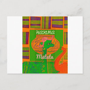 Hakuna Giraffe Art Print Postkarte