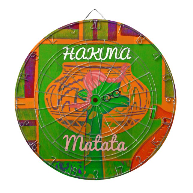 Hakuna Giraffe Kunstprint Dartscheibe (vorne)