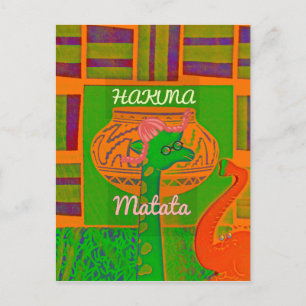 Hakuna Giraffe Kunstprint Postkarte
