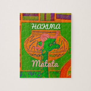 Hakuna Giraffe Kunstprint Puzzle