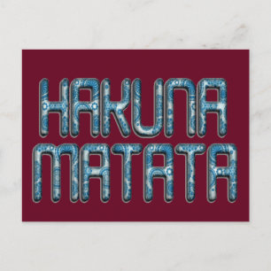 Hakuna Matata 3D Art Print Postkarte