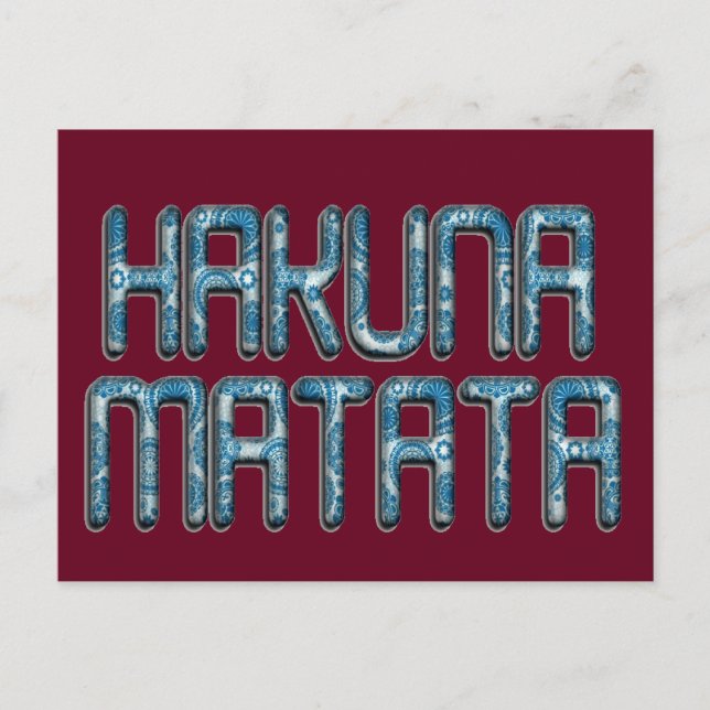 Hakuna Matata 3D Art Print Postkarte (Vorderseite)