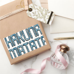 Hakuna Matata 3D Art Print Rechteckiger Aufkleber