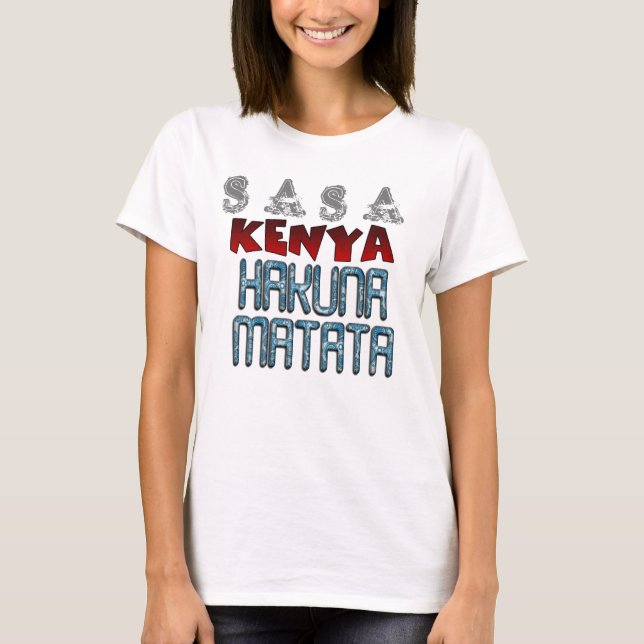 Hakuna Matata 3D Art Print T-Shirt (Vorderseite)