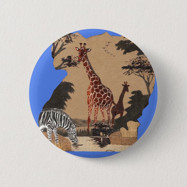 Hakuna Matata African Animals Pride lands.pnng Button (Vorderseite)