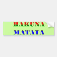 Hakuna Matata/afrikanische Phrase für "keine
