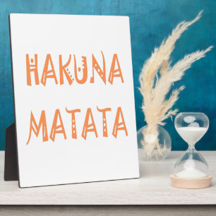 Hakuna Matata – Afrikanische Stammes-Textkunst Fotoplatte