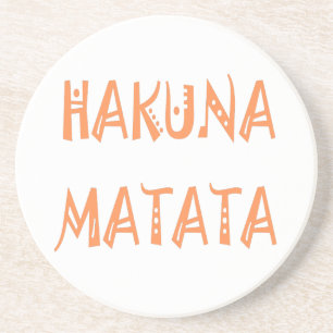 Hakuna Matata – Afrikanische Stammes-Textkunst Getränkeuntersetzer