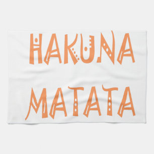 Hakuna Matata – Afrikanische Stammes-Textkunst Küchentuch