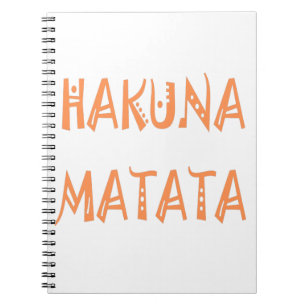 Hakuna Matata – Afrikanische Stammes-Textkunst Notizblock