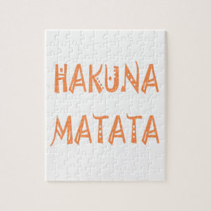 Hakuna Matata – Afrikanische Stammes-Textkunst Puzzle