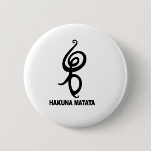 Hakuna Matata - afrikanisches Symbol Button