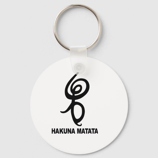 Hakuna Matata - Afrikanisches Symbol Schlüsselanhänger (Vorderseite)