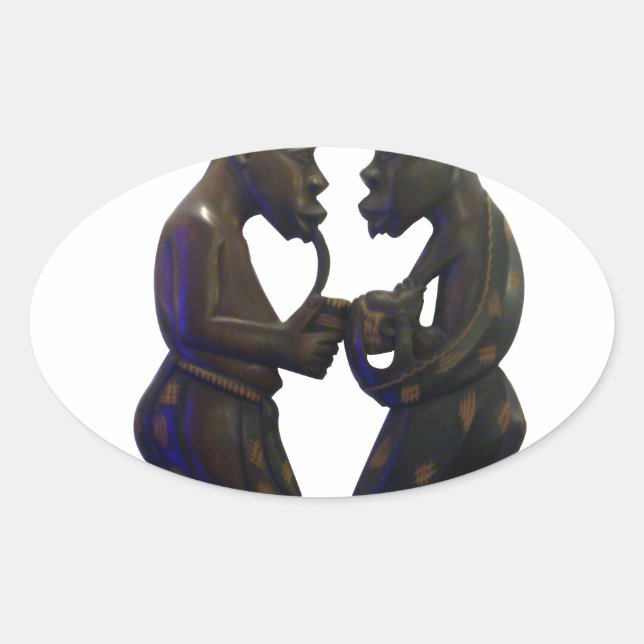 Hakuna Matata Alte Schule zu machen ist die beste Ovaler Aufkleber (Vorderseite)