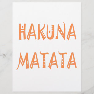 Hakuna Matata - Art des afrikanischen Stammes Briefkopf