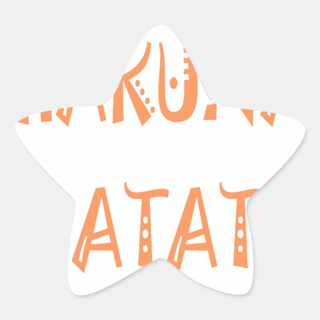 Hakuna Matata - Art des afrikanischen Stammes Stern-Aufkleber (Vorderseite)