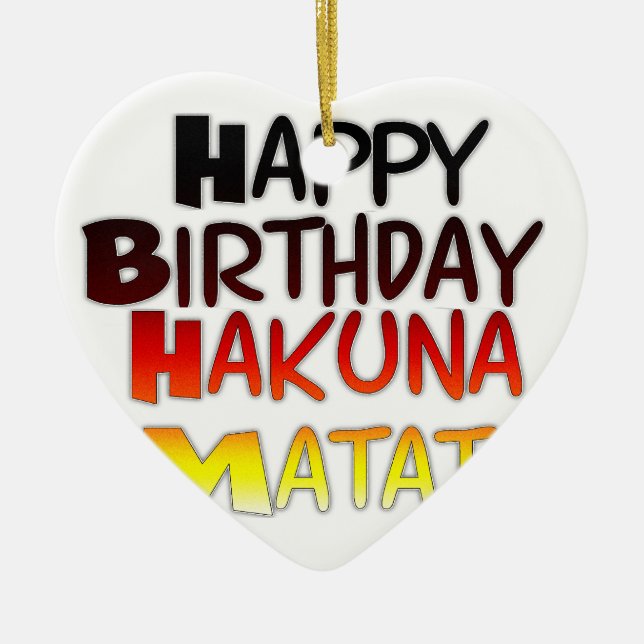 Hakuna Matata Art Print Keramikornament (Vorne)