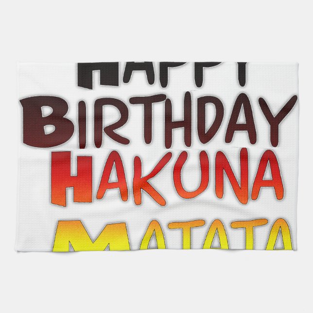 Hakuna Matata Art Print Küchentuch (Horizontal)