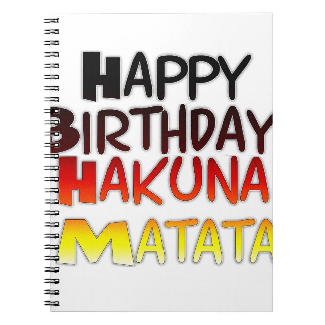Hakuna Matata Art Print Notizblock (Vorderseite)