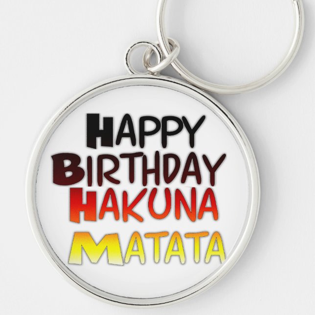 Hakuna Matata Art Print Schlüsselanhänger (Vorne)